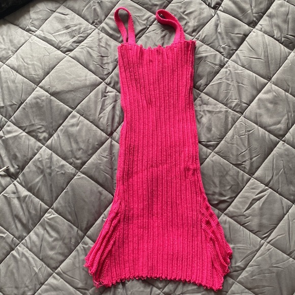 MaisonCléo Fuchsia Organic Cotton Knit Chloe Dress - Picture 6 of 8